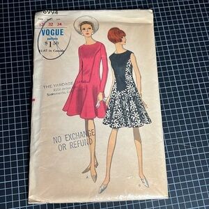 Vogue pattern 6994, vintage, sewing, misses size 12.